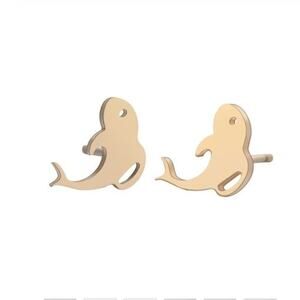 Whale Stainless Steel Post Earrings